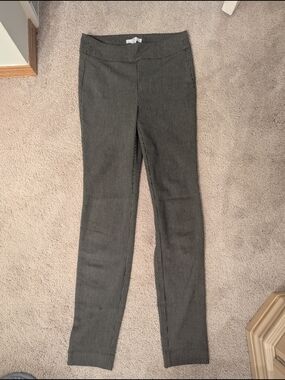 Slim Fit Pinstripe Women’s Pants Legging - Gray